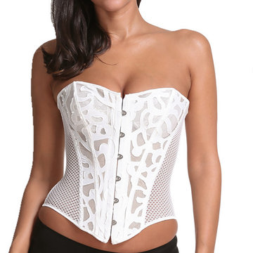 Women Sexy Transparent Lace Bustier-Newchic-