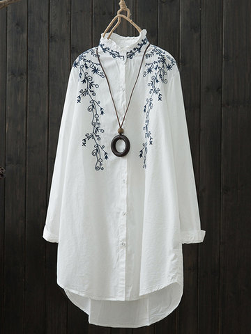 Casual Embroidery Women Blouses-Newchic-