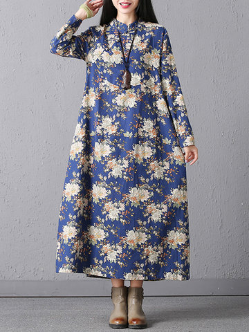 Casual Floral Printed Women Dresses-Newchic-