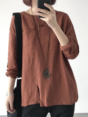Casual Loose Patchwork Women Shirts-Newchic-