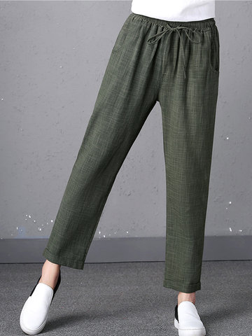 Casual Pure Color Women Pants-Newchic-