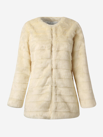 Elegant Faux Fur Coats For Women-Newchic-