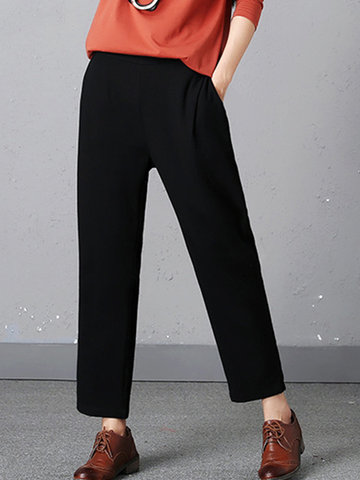 Pure Color Pants For Women-Newchic-