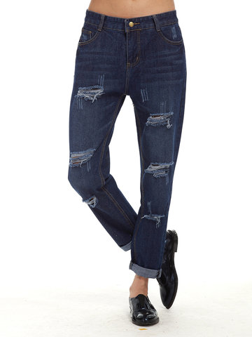 Ripped Jeans For Women-Newchic-